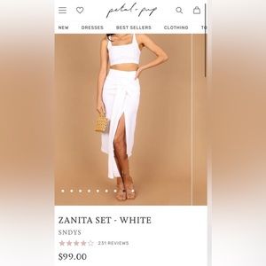 Petal and pup Zamora set in white size M